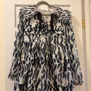 Maeve Gray and Black Patterned Dress